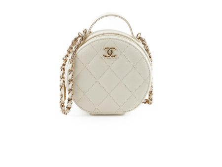 Chanel Small Round White Crossbody - Series 31 Online Hot Sale