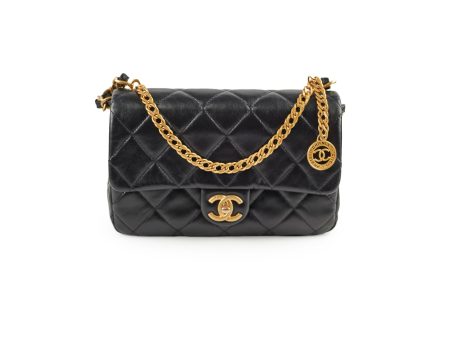 Chanel Seasonal Flap Black Microchip on Sale