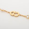 Dior Petit CD Yellow Gold Rhinestone Pearl Bracelet Costume Jewellery Online Sale