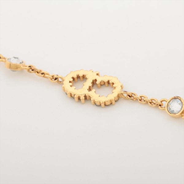 Dior Petit CD Yellow Gold Rhinestone Pearl Bracelet Costume Jewellery Online Sale