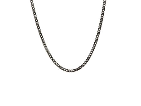 Pyrrha Black Medium Curb Chain 60 on Sale