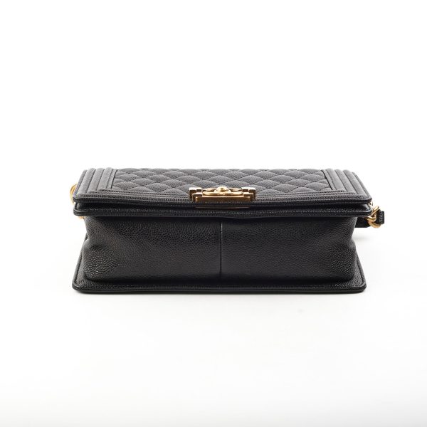 Chanel Old Medium Caviar Boy Black 20 Series Supply