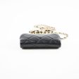 Chanel Quilted Mini Clip with Chain Aged Calfskin Black Microchipped Hot on Sale