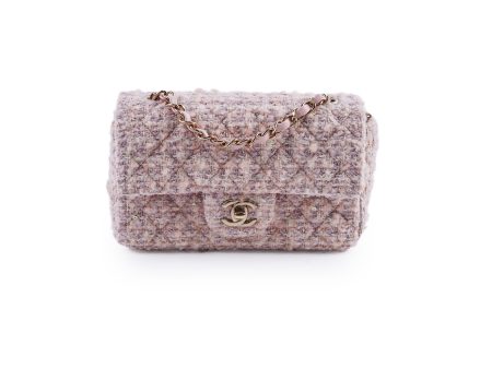 Chanel Tweed Mini Rectangular Light Pink Microchip 2024 Discount