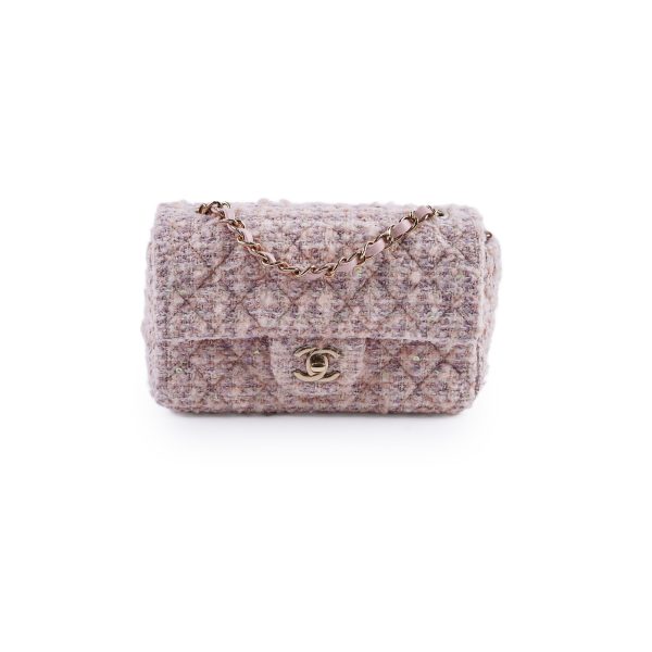 Chanel Tweed Mini Rectangular Light Pink Microchip 2024 Discount