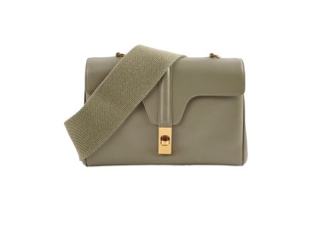 Celine Small 16 Satinated Calfskin Bag Green Clay Cheap