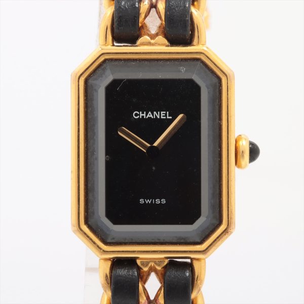 Chanel Premiere M Gold Black Watch Supply