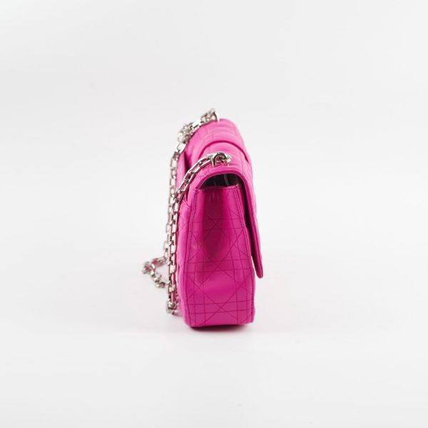 Christian Dior Lambskin Cannage Fuchsia Shoulder Bag For Cheap