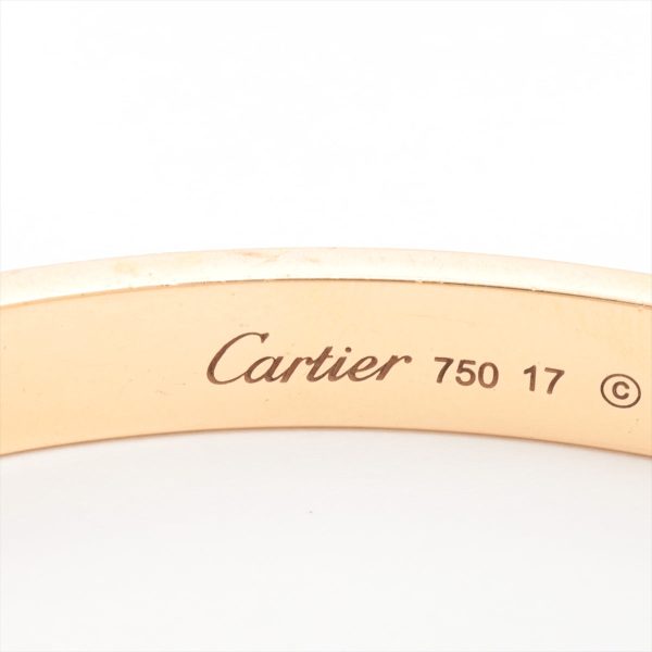 Cartier Love Rose Pink Gold Bracelet Size 17 Hot on Sale