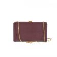 Celine Burgundy Wallet On Chain For Discount