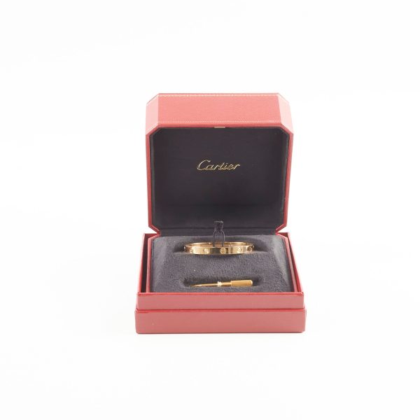 Cartier Love Bracelet 4 Diamonds Yellow Gold Bracelet Size 16 Cheap