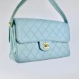 Chanel Vintage Double Side Flap Bag Blue Online Sale