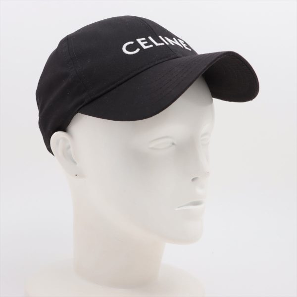 Celine Logo Black Baseball Cap Size Medium For Cheap