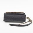 Chanel Logo Enchained Quilted Calfskin Medium Black Flap Bag Sale