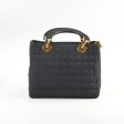 Christian Dior Lady Dior Medium Cannage Nylon Black Online now