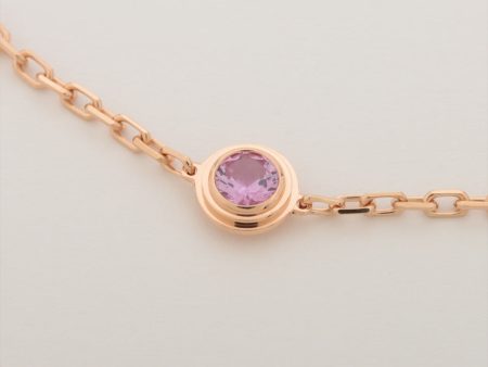 Cartier Damenuhr Pink Sapphire Pink Gold Bracelet- April 2024 Fashion