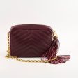 Chanel Vintage Burgundy Camera Chevron Crossbody - Series 2 Sale