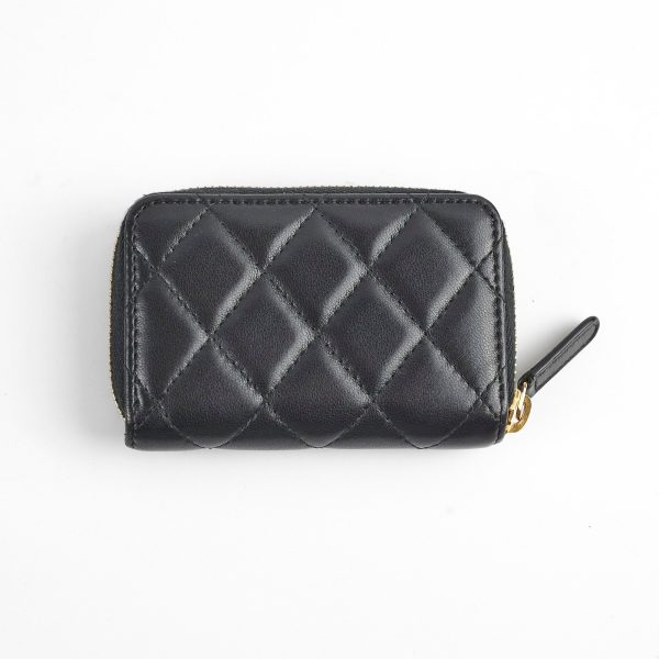 Chanel Zipper Cardholder Lambskin Black 22 Series Online