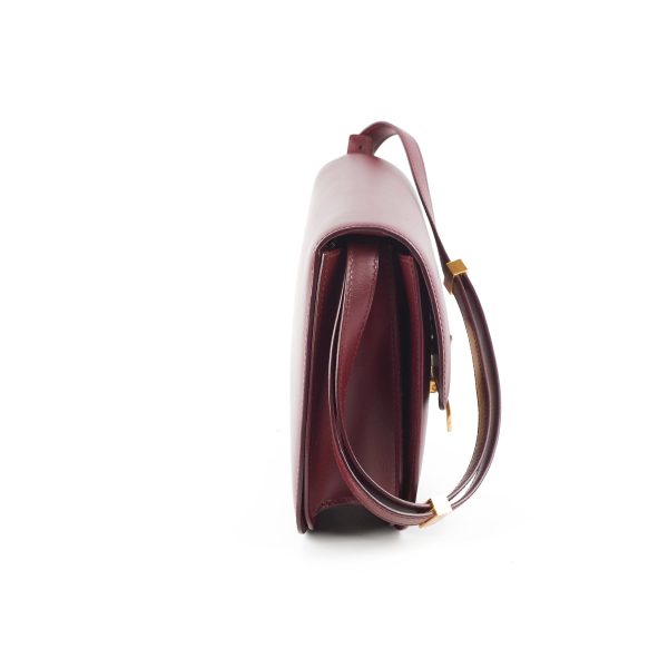 Celine Medium Box Burgundy Crossbody Bag Cheap