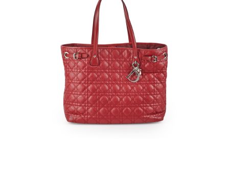 Christian Dior Panarea Cannage Red Tote Supply