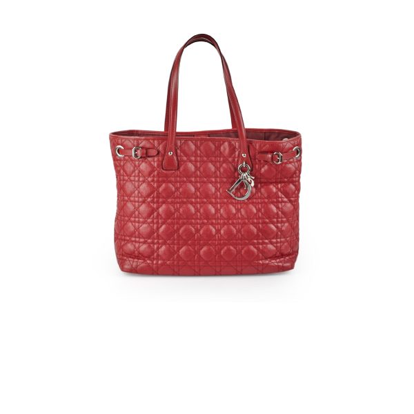 Christian Dior Panarea Cannage Red Tote Supply