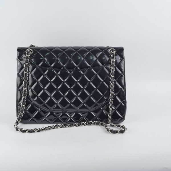 Chanel Maxi Patent Flap Black 20 Series Online Hot Sale