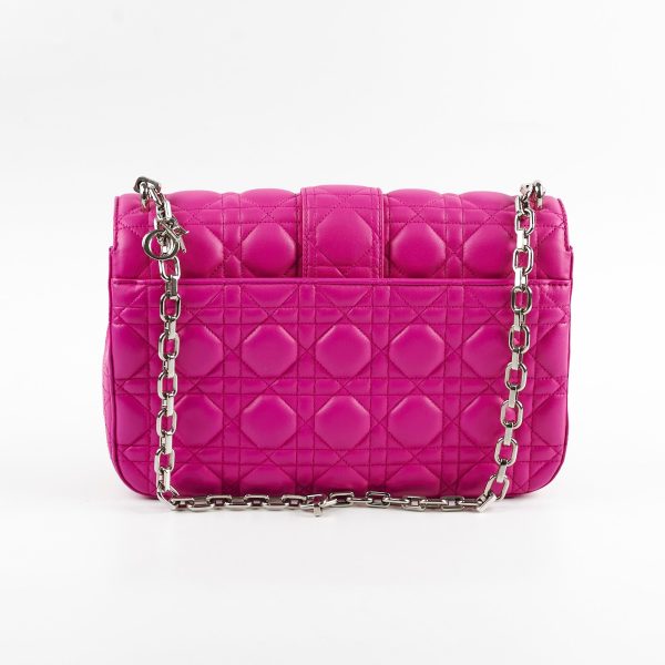 Christian Dior Lambskin Cannage Fuchsia Shoulder Bag For Cheap