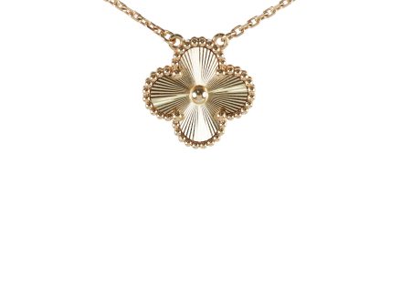 Van Cleef & Arpels Vintage Alhambra Guilloche Necklace Yellow Gold 2023 Fashion