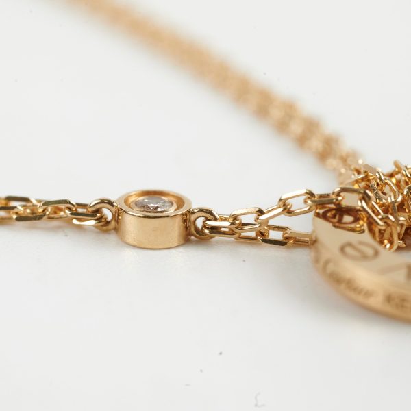 Cartier Love Necklace 2 Diamonds Yellow Gold hold Bel Cheap