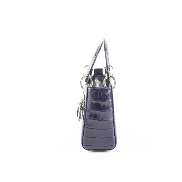 Dior Lady Dior Mini Navy Blue Online Hot Sale