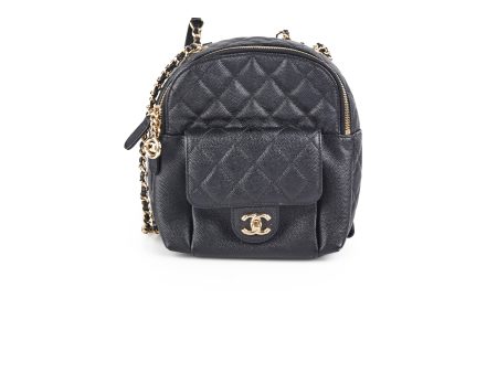 Chanel Mini Caviar Black Backpack - Series 26 on Sale