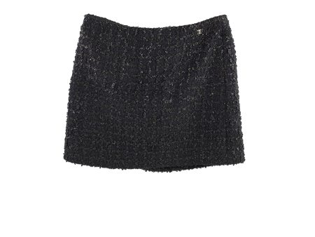 Chanel Wool Skirt Black Size 36 For Sale