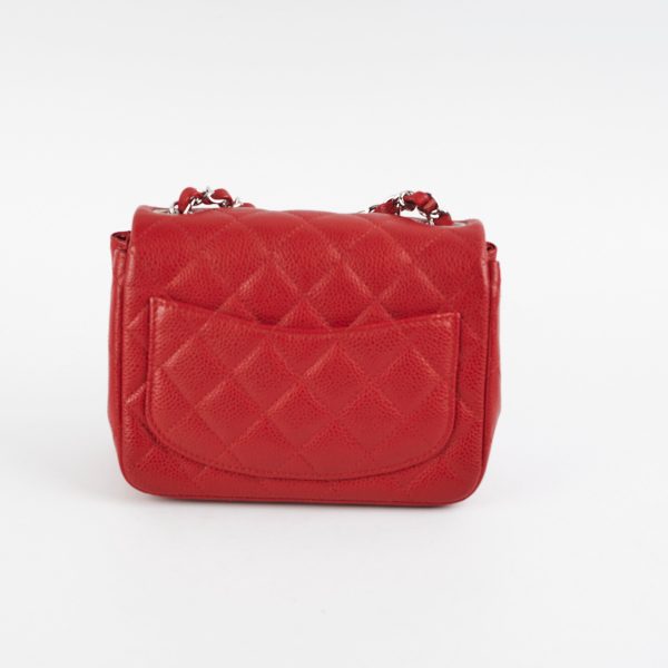 23 7 DOTD- Chanel Classic Flap Square Caviar Red Online Sale