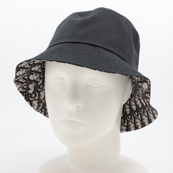 Dior Reversible Oblique Black Bucket Hat Size 57 Cheap