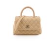 Chanel Coco Handle Small Beige Lizard Handle- Series 30 Hot on Sale