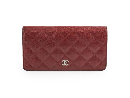 Chanel Long Wallet Red Caviar - Series 18 Online now