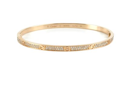 Cartier Small Model Love Pave Bracelet Yellow Gold 2021 Discount