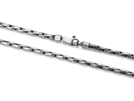 ETHOS BRUSHED GUN METAL 150 BOSTON CHAIN 20  Online now