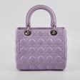 Christian Dior Medium Lady Dior Lambskin Lilac For Sale