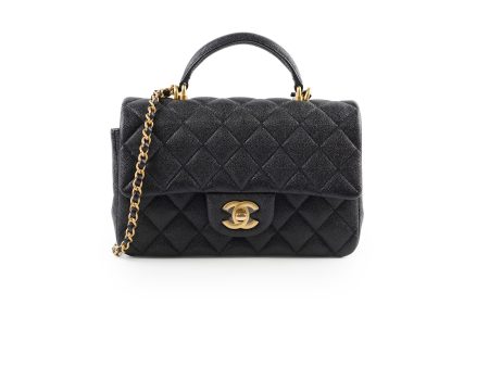 Chanel Caviar Rectangular with Top Handle Black  31 Series Hot on Sale