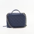 Chanel Filigree Vanity Navy Blue Caviar - Series 29 Online now