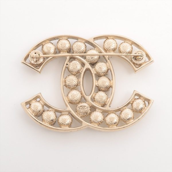 Chanel Coco Logo Rhinestone Pearl Brooch Costume Jewellery Cheap