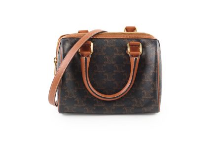 Celine Small Boston in Triomphe Canvas Bag Online Hot Sale