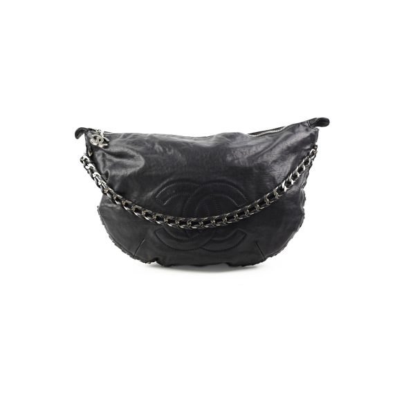 Chanel Black Hobo Shoulder Bag - Series 10 Online now