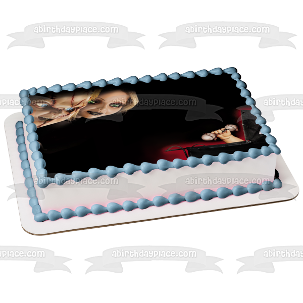 Seed of Chucky Gender Reveal Chucky Tiffany and Glen Edible Cake Topper Image ABPID57036 Discount