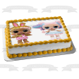 LOL Surprise Spring Bling Boss Bunny and Spring Bling Candy Q.T. Edible Cake Topper Image ABPID57056 Online now