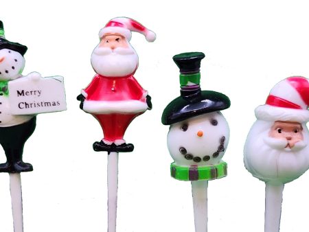 Santa & Snowman Picks Assortment For Cheap