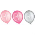 Communion Printed Latex Balloons - Pink Sale