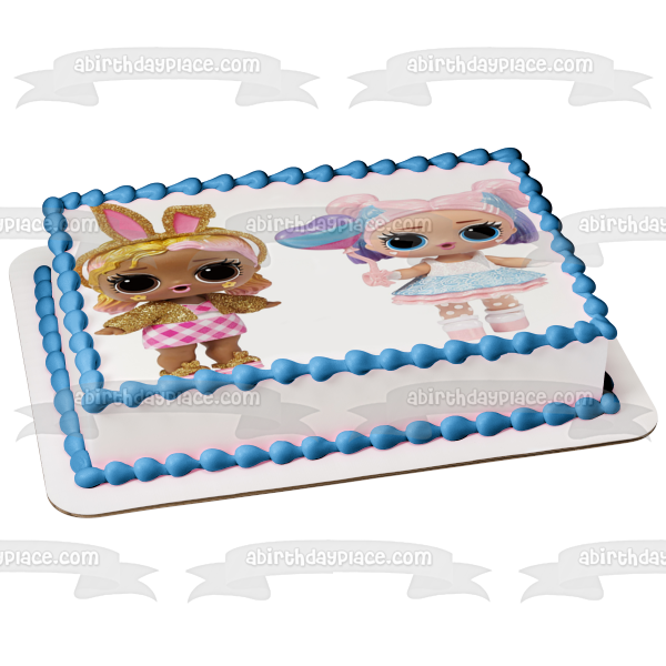 LOL Surprise Spring Bling Boss Bunny and Spring Bling Candy Q.T. Edible Cake Topper Image ABPID57056 Online now