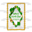 Happy St. Patrick s Day Gold Coins and a Leprechaun Hat Edible Cake Topper Image ABPID57008 on Sale